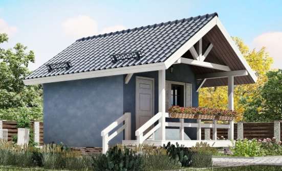020-001-Л Проект одноэтажного дома, доступный загородный дом из бревен Геленджик | Проекты домов от House Expert