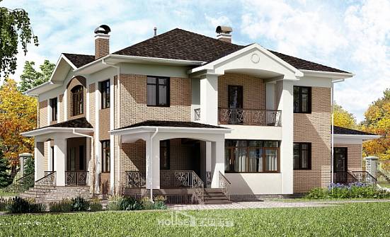 520-001-П Проект трехэтажного дома, огромный дом из пеноблока Геленджик | Проекты домов от House Expert