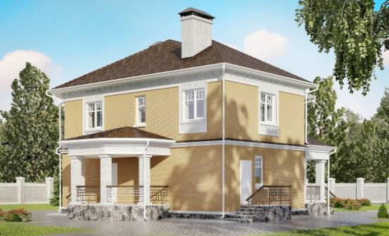 160-001-Л Проект двухэтажного дома, классический домик из блока Геленджик | Проекты домов от House Expert