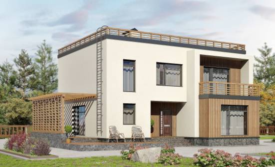 215-002-Л Проект двухэтажного дома, средний домик из твинблока Геленджик | Проекты домов от House Expert