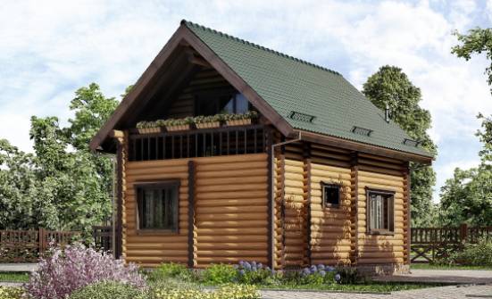 080-003-П Проект двухэтажного дома с мансардой, красивый домик из дерева Геленджик | Проекты домов от House Expert