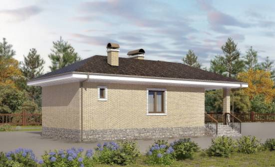 040-002-П Проект бани из бризолита Геленджик | Проекты одноэтажных домов от House Expert
