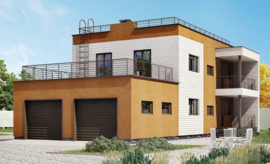 180-012-П Проект двухэтажного дома, гараж, современный домик из кирпича Геленджик | Проекты домов от House Expert