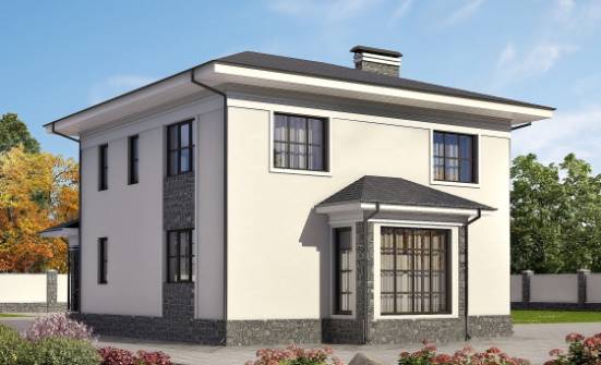 155-011-П Проект двухэтажного дома, современный домик из керамзитобетонных блоков Геленджик | Проекты домов от House Expert