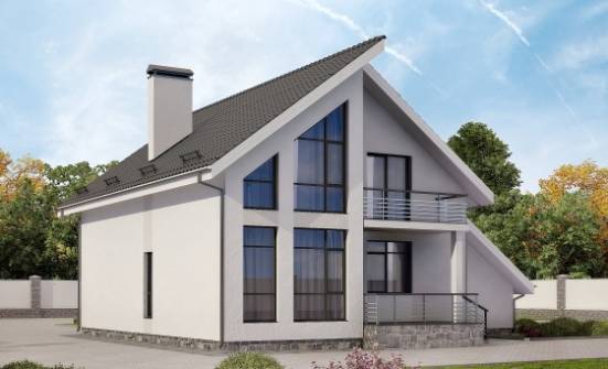 200-007-Л Проект двухэтажного дома с мансардой и гаражом, красивый дом из арболита Геленджик | Проекты домов от House Expert