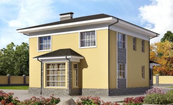 155-011-Л Проект двухэтажного дома, классический дом из керамзитобетонных блоков Геленджик | Проекты домов от House Expert