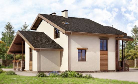 240-003-П Проект двухэтажного дома мансардой, простой домик из кирпича Геленджик | Проекты домов от House Expert