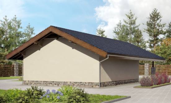 060-005-П Проект гаража из кирпича Геленджик | Проекты одноэтажных домов от House Expert