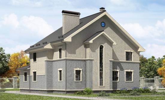 300-004-П Проект двухэтажного дома, огромный домик из твинблока Геленджик | Проекты домов от House Expert
