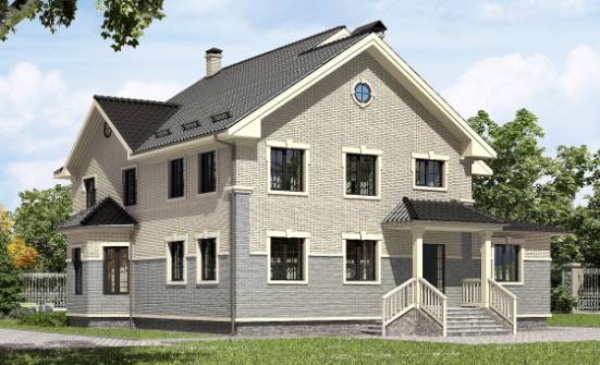 300-004-П Проект двухэтажного дома, огромный домик из твинблока Геленджик | Проекты домов от House Expert