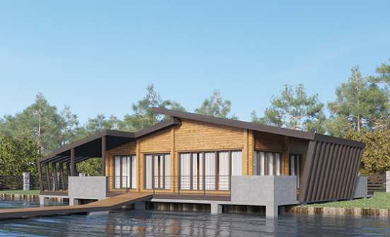 100-007-П Проект бани из дерева Геленджик | Проекты одноэтажных домов от House Expert
