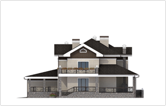 Индивидуальный проект дома планировка эскиз фасада ортогональ 3