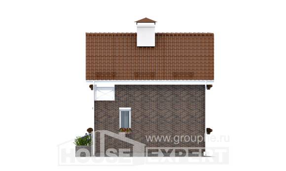 045-001-Л Проект двухэтажного дома с мансардным этажом, красивый коттедж из поризованных блоков Геленджик, House Expert
