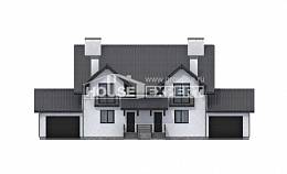 290-003-П Проект двухэтажного дома с мансардой, классический домик из блока Геленджик, House Expert