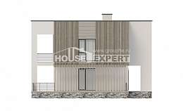 150-017-П Проект двухэтажного дома, бюджетный коттедж из пеноблока Геленджик, House Expert