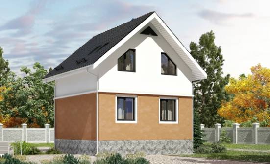 100-005-Л Проект трехэтажного дома с мансардным этажом, уютный домик из твинблока Геленджик | Проекты домов от House Expert