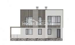 150-017-П Проект двухэтажного дома, бюджетный загородный дом из блока Геленджик, House Expert