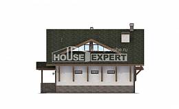 190-007-П Проект двухэтажного дома с мансардой, гараж, классический коттедж из кирпича, Геленджик