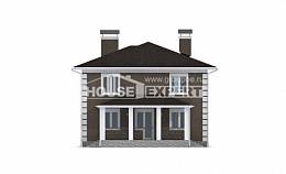 185-002-П Проект двухэтажного дома, современный загородный дом из бризолита Геленджик, House Expert