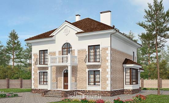 220-008-П Проект двухэтажного дома, простой загородный дом из кирпича Геленджик | Проекты домов от House Expert