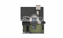 120-003-П Проект двухэтажного дома мансардой, доступный дом из арболита Геленджик, House Expert
