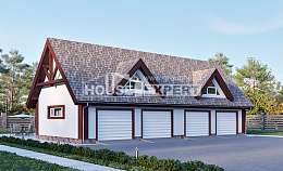 145-002-Л Проект гаража из бризолита Геленджик, House Expert