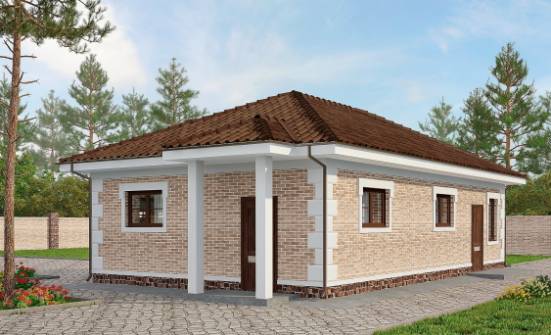 070-005-П Проект гаража из кирпича Геленджик | Проекты одноэтажных домов от House Expert