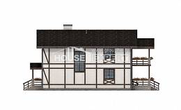 250-002-Л Проект двухэтажного дома мансардный этаж, гараж, средний дом из кирпича Геленджик, House Expert