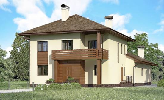 300-001-П Проект двухэтажного дома, большой загородный дом из кирпича, Геленджик