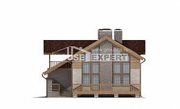 165-002-П Проект двухэтажного дома с мансардным этажом, гараж, недорогой домик из теплоблока Геленджик, House Expert