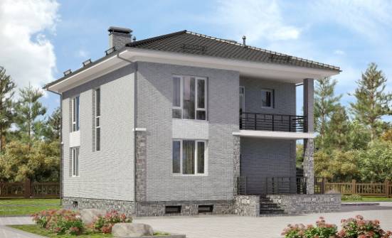 275-004-П Проект трехэтажного дома, гараж, современный дом из кирпича Геленджик | Проекты домов от House Expert