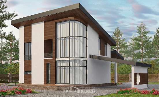 230-001-П Проект двухэтажного дома с мансардным этажом, уютный дом из кирпича, Геленджик