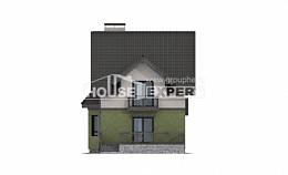 120-003-П Проект двухэтажного дома мансардный этаж, простой коттедж из арболита Геленджик, House Expert