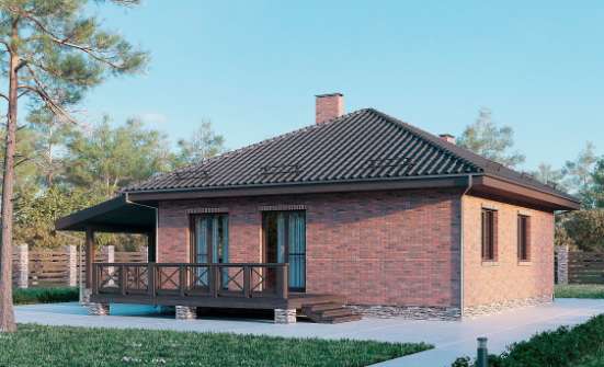 070-006-Л Проект одноэтажного дома, классический коттедж из керамзитобетонных блоков Геленджик | Проекты домов от House Expert