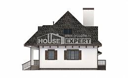 110-002-Л Проект двухэтажного дома мансардой, гараж, уютный домик из пеноблока Геленджик, House Expert