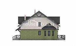 120-003-П Проект двухэтажного дома мансардой, доступный загородный дом из газосиликатных блоков Геленджик, House Expert