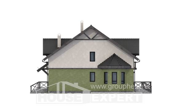 120-003-П Проект двухэтажного дома мансардой, доступный загородный дом из газосиликатных блоков Геленджик, House Expert