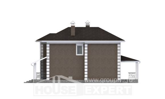 185-002-П Проект двухэтажного дома, уютный коттедж из газобетона Геленджик, House Expert