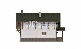 190-007-П Проект двухэтажного дома мансардный этаж, гараж, классический дом из кирпича, Геленджик