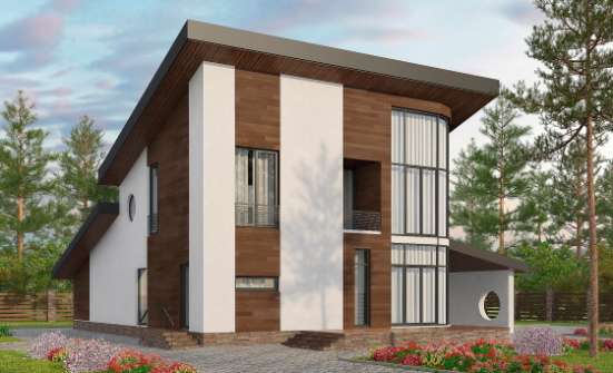 230-001-П Проект двухэтажного дома с мансардным этажом, уютный дом из кирпича, Геленджик